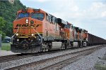 Empty all-rail ore train rolls west